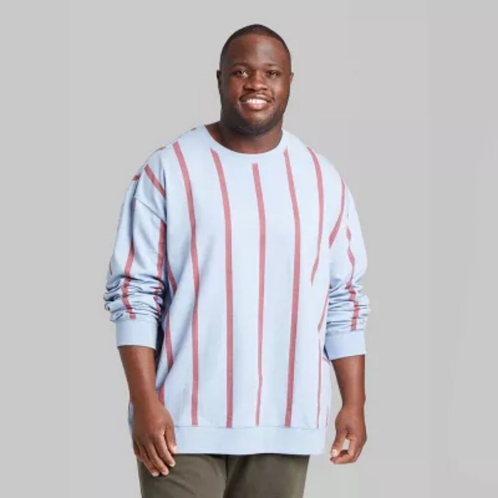 Original Use Men's Big and Tall Pullover Sweatshirt - 2x-Large - Light Blue -NWT